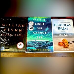 Book Bundle:See Me, Gone Girl. All the light We Cannot See . Gently used